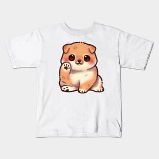 Waving Shiba Kids T-Shirt